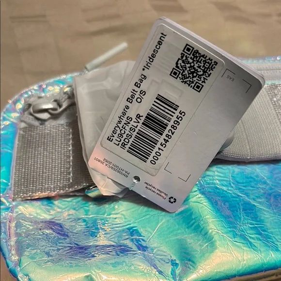 Iridescent Crossbody Phone Holster - Silver and Blue